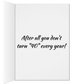 40th BIRTHDAY WISHES FOR HER Cards (Inside (Right))
