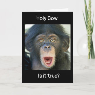 "40th BIRTHDAY WISHES" FROM SURPRISED MONKEY Card