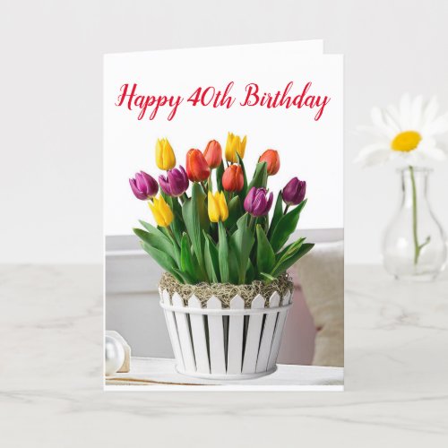 40th BIRTHDAY WISHES TO A BEAUTIFUL WOMAN  Card
