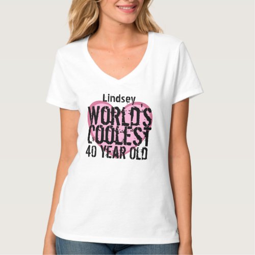 40th Birthday Worlds Coolest 40 Year Old E40B T_Shirt