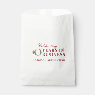 40th Business Anniversary Favor Bag