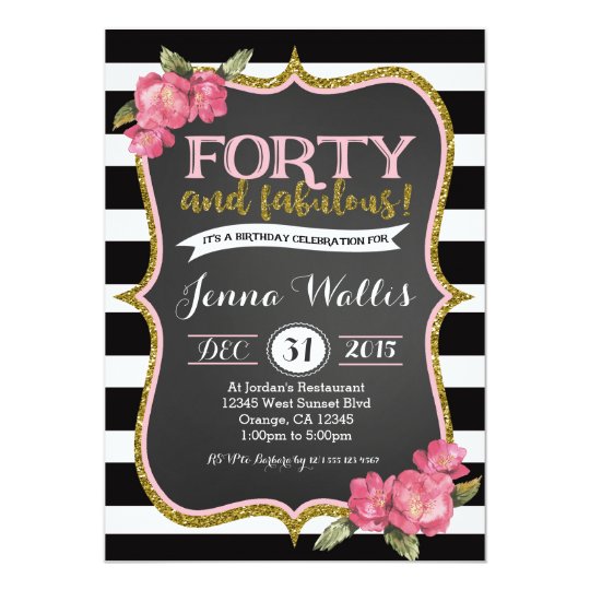 40Th Birthday Invitations 1