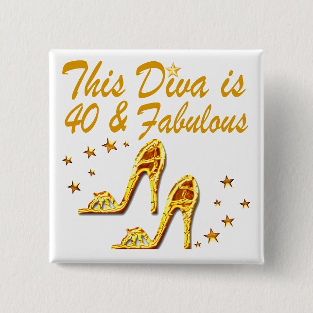 40TH GOLD SHOES BUTTON (Front)