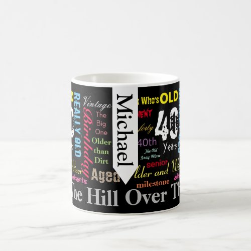 40th Happy Birthday in a Graffiti Style Coffee Mug