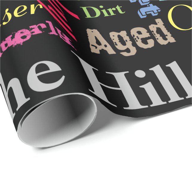 40th Happy Birthday in a Graffiti Style Wrapping Paper (Roll Corner)