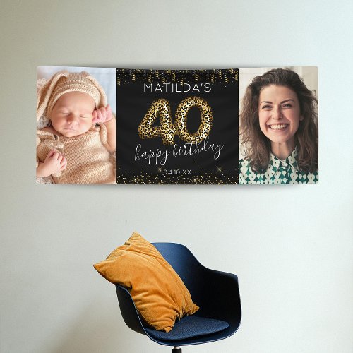 40th Happy Birthday Photo Banner