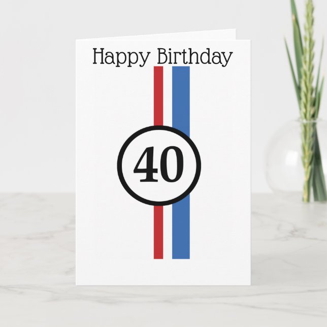 40th Herbie Birthday Card (Front)