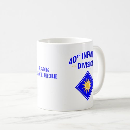 40th Infantry Division United States Military Coffee Mug