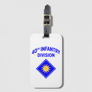 40th Infantry Division United States Military Luggage Tag