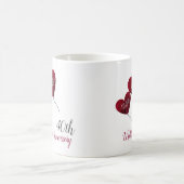40th (or any) ruby wedding anniversary gift coffee mug (Center)