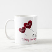 40th (or any) ruby wedding anniversary gift coffee mug (Left)