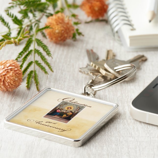 40th Ordination Anniversary Angels at Altar Keychain (Side)