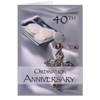 40th Ordination Anniversary Congratulations, Hosts Card
