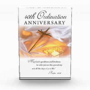 40th Ordination Anniversary, Cross Candle Acrylic Award