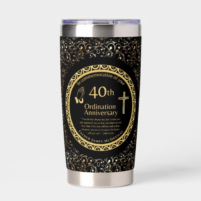 40th Ordination Anniversary  Insulated Tumbler (Front)