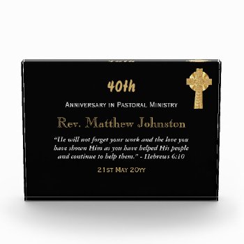 40th Ordination Anniversary Personalized Scripture Acrylic Award