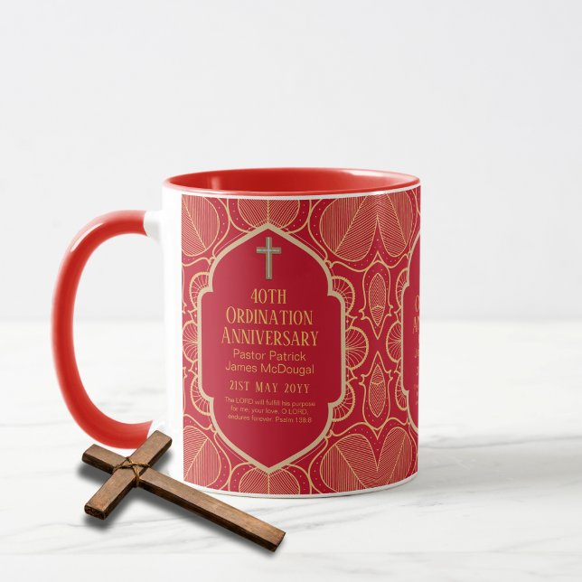 40th Ordination Anniversary Priest Pastor Deacon Mug (Creator Uploaded)