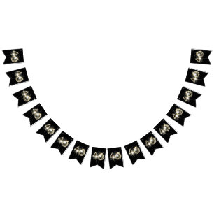 40th Party Sparklers On Black Bunting Flags
