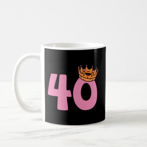 40Th Queen Happy Party Crown Coffee Mug