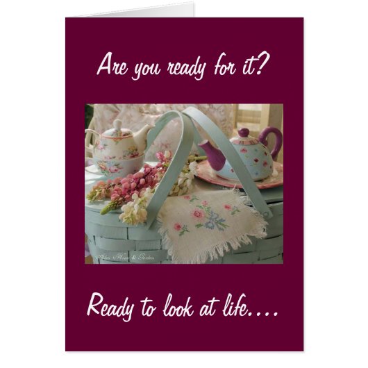 "40th" QUESTION-LIFE AS A PICNIC EVERY DAY? Cards (Front)