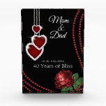 40th 💞 Ruby Anniversary Acrylic Award<br><div class="desc">⭐⭐⭐⭐⭐ 5 Star Review. PLEASE READ!!! 40th Ruby Wedding Anniversary Award. 📌If you need further customization, please click the "Click to Customize further" or "Customize or Edit Design"button and use our design tool to resize, rotate, change text color, add text and so much more.⭐This Product is 100% Customizable. Graphics and...</div>