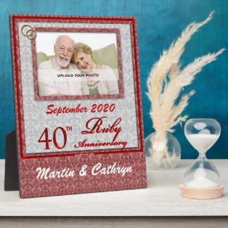 40th Ruby Anniversary Photo Plaque