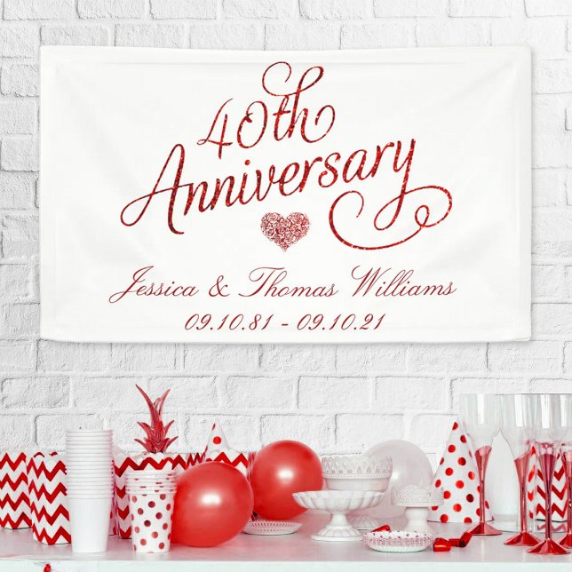 40th Ruby Wedding Anniversary Banner (Creator Uploaded)