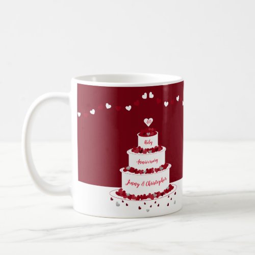 40th Ruby Wedding Anniversary cake Coffee Mug