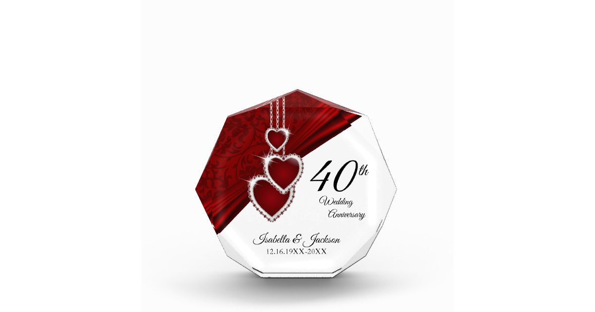 Diamond 60th PHOTO Wedding Anniversary Gem Acrylic Award, Zazzle