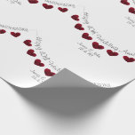40th Ruby Wedding Anniversary personalized paper<br><div class="desc">Modern 40th Ruby Wedding Anniversary personalized, white wrapping paper with red heart bunting design. The perfect gift wrap for couples celebrating their Ruby Anniversary after forty years of marriage. Use the personalize button to change the names of the husband and wife, as well as the wedding dates to those of...</div>