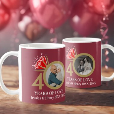 40th ruby wedding anniversary photo now and then