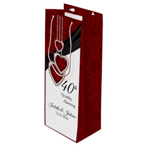 40th Ruby Wedding Anniversary _ Wine Wine Gift Bag