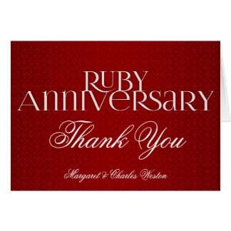 40th Ruby Wedding Annivsersary Custom Card