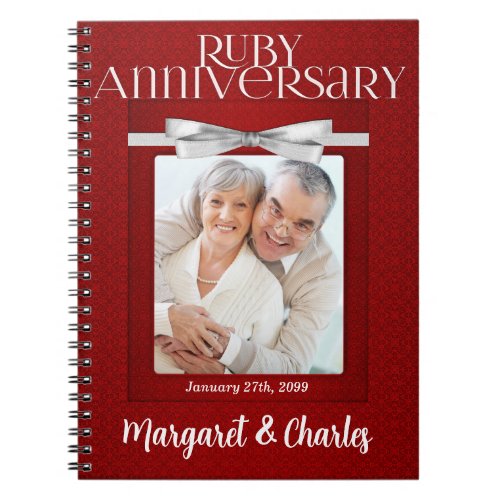 40th Ruby Wedding Annivsersary Guest Notebook