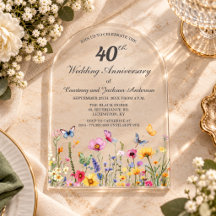 40th Ruby Wildflowers Wedding Anniversary