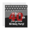 40th Surprise Birthday Black White Red Stars