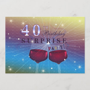 40th surprise birthday invitation