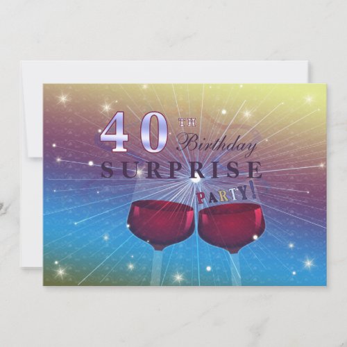 40th surprise birthday invitation