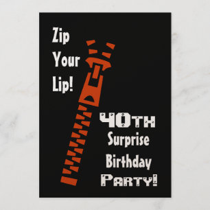 40th SURPRISE Birthday Party Invitation Template
