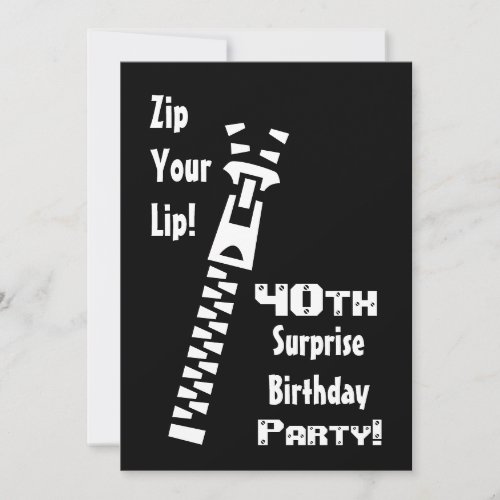 40th SURPRISE Birthday Party Invitation Template