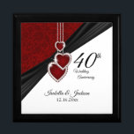 40th Wedding Anniversary Beautiful Keepsake Gift Box<br><div class="desc">40th, 52nd or 80th Wedding Anniversary Design Gift Box. ⭐This Product is 100% Customizable. Graphics and text can be deleted, moved, resized, changed around, rotated, etc... 99% of my designs in my store are done in layers. This makes it easy for you to resize and move the graphics and text...</div>