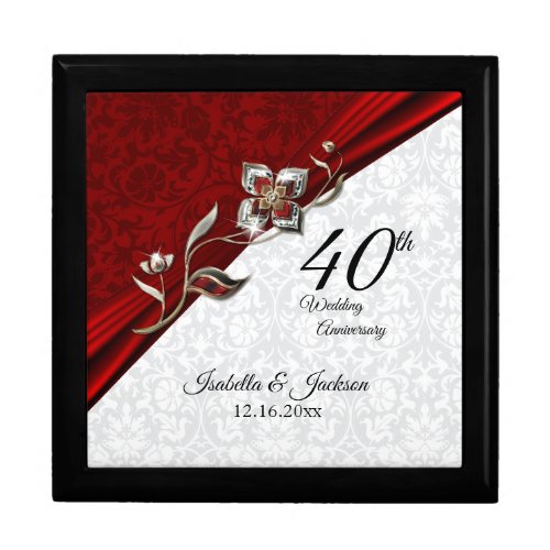 40th Wedding Anniversary Classy Keepsake Gift Box