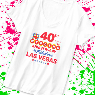 40th Wedding Anniversary Couples Las Vegas Trip T-Shirt