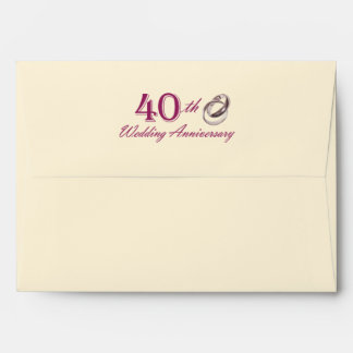40th wedding anniversary customizable envelopes 40th wedding ...