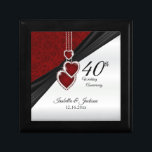 40th Wedding Anniversary Design Gift Box<br><div class="desc">40th, 52nd or 80th Wedding Anniversary Design Gift Box ready for you to personalize. ⭐This Product is 100% Customizable. Graphics and / or text can be added, deleted, moved, resized, changed around, rotated, etc... 99% of my designs in my store are done in layers. This makes it easy for you...</div>