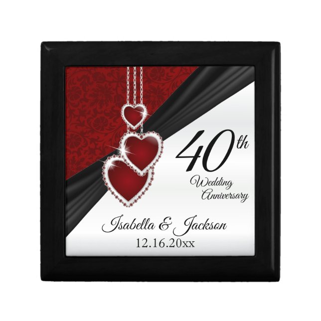 40th Wedding Anniversary Design Gift Box (Front)