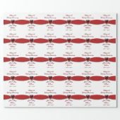 40th Wedding Anniversary Design Wrapping Paper (Flat)