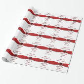 40th Wedding Anniversary Design Wrapping Paper (Unrolled)