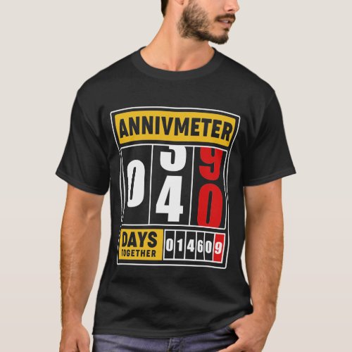 40th wedding Anniversary Gift for Husband Wife Cou T_Shirt