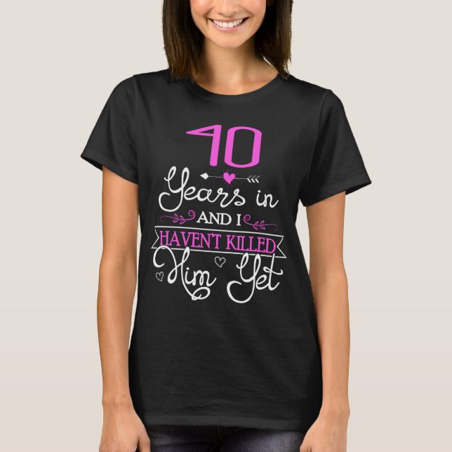 40th Wedding Anniversary Gift For Wife Ideas T-Shirt (Front)